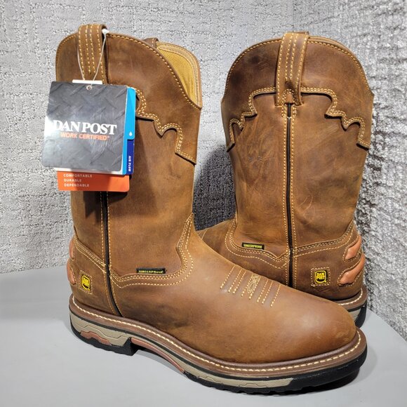 Dan Post Journeyman Men's Size US 12M Round Toe Leather Waterproof Work Boots DP - Picture 7 of 12